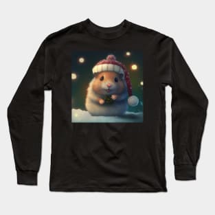 Cute Christmas Hamster Long Sleeve T-Shirt